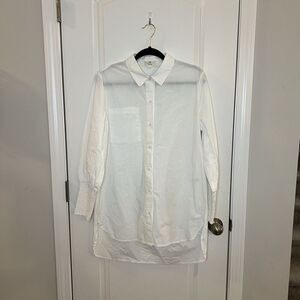 P Cill Women’s Tunic Shirt Top Large Smocked Sleeves